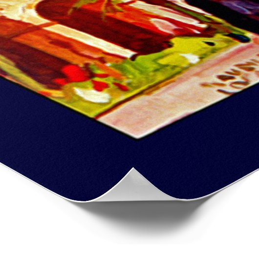 Oude dienstreizen Santa Barbara Poster (Hoek)