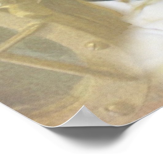 Oude, diep zee duikpak en helm poster (Hoek)