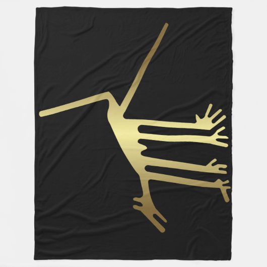 Oude dieren - Goud Geoglyph Dier Fleece Deken (Voorkant)