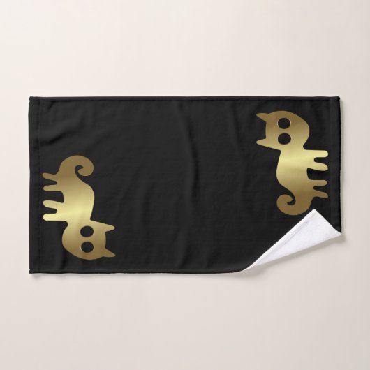 Oude dieren Goud Kat Bad Handdoek (Handdoek)