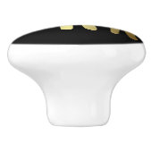 Oude dieren Goud Kat Keramische Knop (Zijkant)