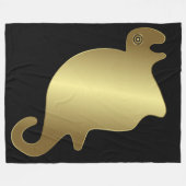 Oude dieren - goudzegel fleece deken (Voorkant (Horizontaal))