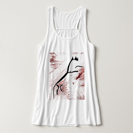 Oude Dieren - Uffington Witte Paard Tanktop (Design voorkant)