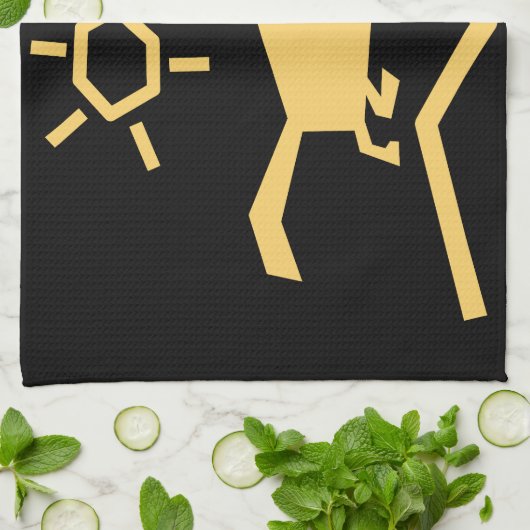 Oude dierlijke voorouders theedoek (Gevouwen)