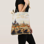 Oude digitale historische binnenstad Praag. Tote Bag (Dichtbij)