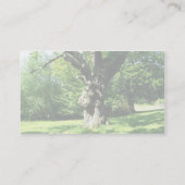 Oude dikke eikenboom visitekaartje (Achterkant)