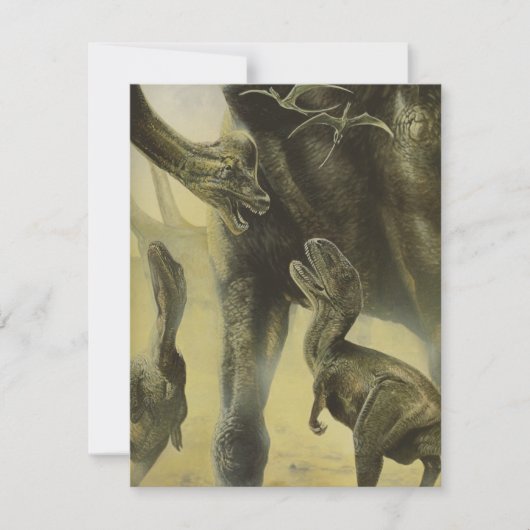 Oude Dinosauriërs, Brachiosaurus Verjaardagsfeestj Kaart (Voorkant)