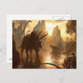 oude dinosaurus briefkaart (Voorkant / Achterkant)