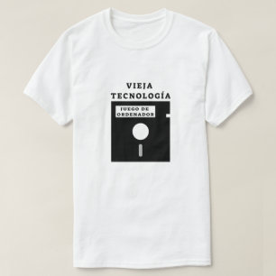 oude diskette en Spaanse tekst: vieja tecnología T-shirt