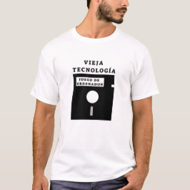 oude diskette en Spaanse tekst: vieja tecnología T-shirt