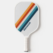 Oude Distel Strepen met Naam Pickleball Paddle (Achterkant)