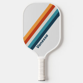 Oude Distel Strepen met Naam Pickleball Paddle