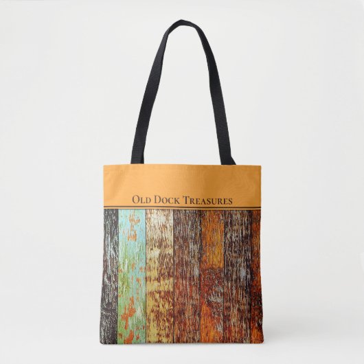 Oude Dock Treasures Tote Bag. Door zee geteerde st Bag (Voorkant)