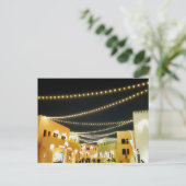 Oude Doha-haven 's nachts Briefkaart (Staand voorkant)