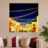 Oude Doha-haven 's nachts Poster