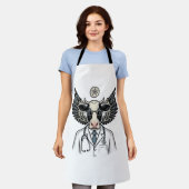 Oude Dokter Koe Vector T-shirt Ontwerp_1 Schort (Gedragen)