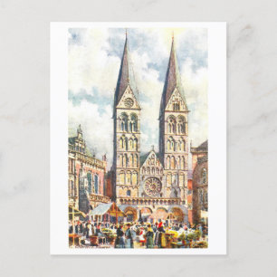 Oude Dom/kathedraal Bremen Duitsland Briefkaart
