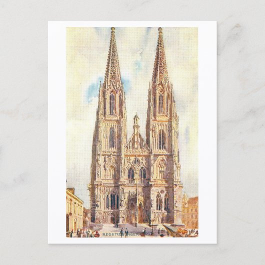 Oude Dom van Regensburg Briefkaart (Voorkant)