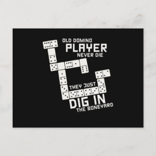 Oude Domino Player Dominoes Tiles Puzzler Game Gif Briefkaart