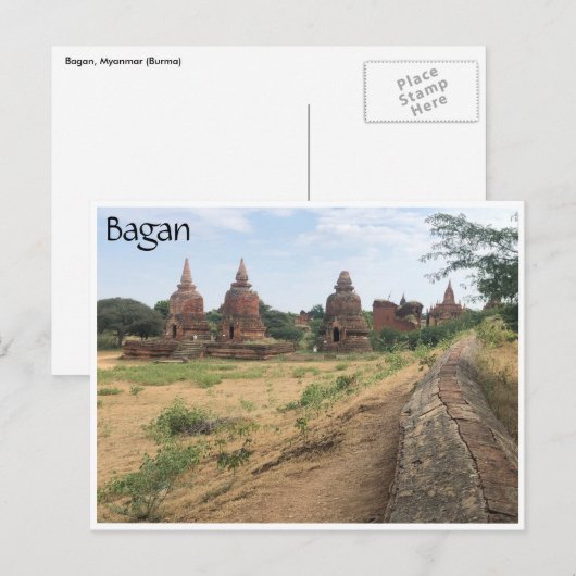 oude domma van bagan briefkaart (Voorkant / Achterkant)