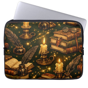 Oude donkere academische magische boeken laptop sleeve