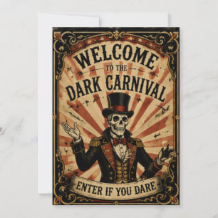 Oude donkere kermis Halloween-feestdesign Kaart