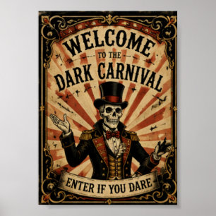 Oude donkere kermis Halloween-feestdesign Poster