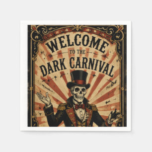 Oude donkere kermis Halloween-feestdesign Servet