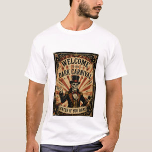 Oude donkere kermis Halloween-feestdesign T-shirt