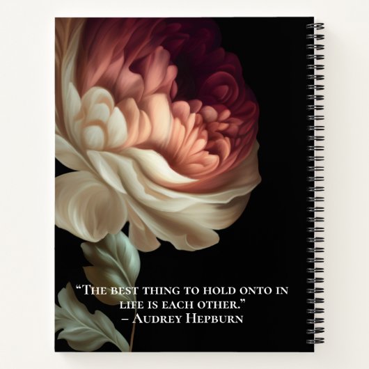 Oude Donkere Wereld Roze Vloeiende Planner Notitieboek (Achterkant)