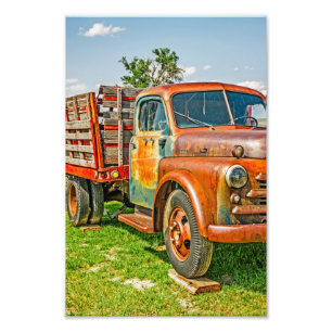 Oude Dood - Truck - Rusty -  - Kleurig Foto Afdruk