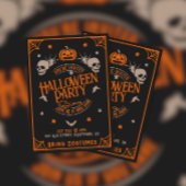 Oude Doodshoofd Halloween Feestje Kaart