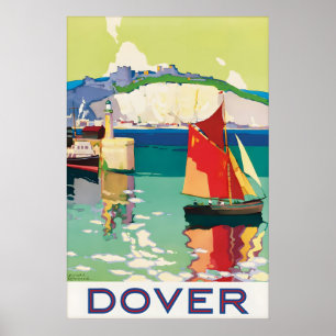 Oude Dover Engeland Reisposter Witte Kliffen Poster