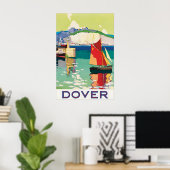 Oude Dover Engeland Reisposter Witte Kliffen Poster (Thuiskantoor)
