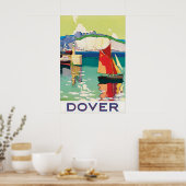 Oude Dover Engeland Reisposter Witte Kliffen Poster (Keuken)