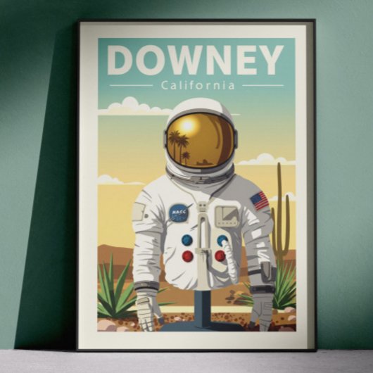 Oude Downey Californië Poster