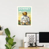 Oude Downey Californië Poster (Thuiskantoor)