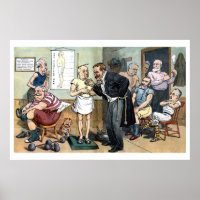 Oude Dr. Roosevelt 1907 politieke cartoon