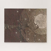 Oude draadboommaan en sterren Abstract B Legpuzzel (Horizontaal)