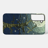 Oude draadboommaan en sterren samsung galaxy hoesje (Achterkant horizontaal)