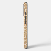 Oude Draaiende Bladpatronen op Witte Achtergrond Case-Mate iPhone Case (Achterkant / Links)