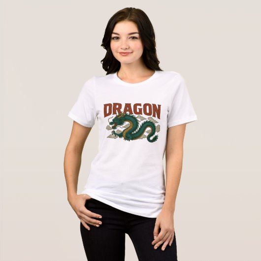Oude Draak Kunst Ontwerper tiener Tri-Blend Shirt (Voorkant volledig)