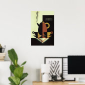 Oude drankjes drankjes koffiepot met kopjes poster (Thuiskantoor)