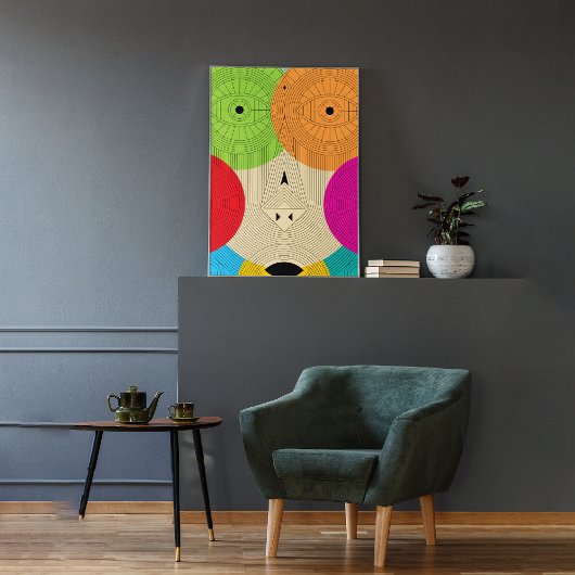 oude driehoek canvas afdruk