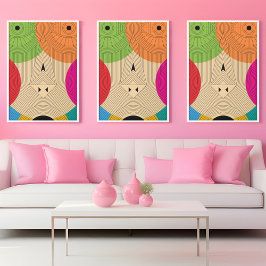 Oude driehoek perfect poster