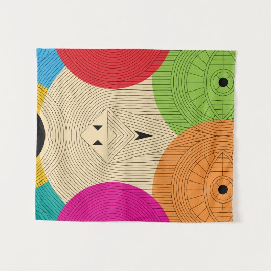 Oude driehoek wandkleed (Voorkant (horizontaal))