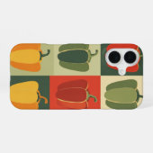 Oude driekleurige paprikapatroon iPhone 16 hoesje (Achterkant horizontaal)
