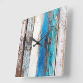 Oude driftwood vierkante klok (Hoek)