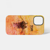 Oude droom roeiboot & naam iPhone hoesje (Achterkant horizontaal)