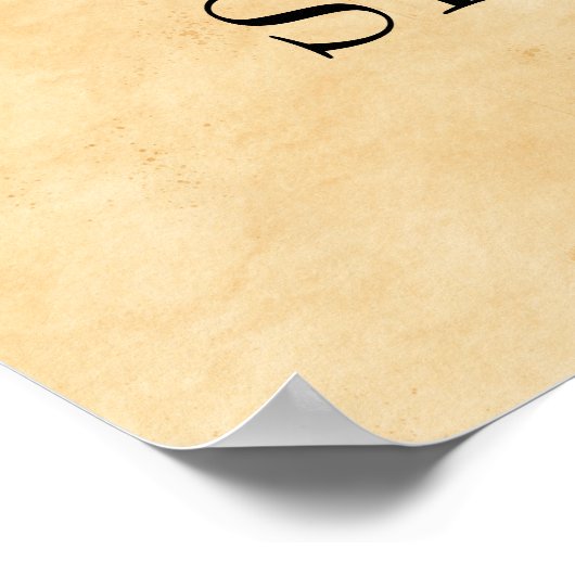 Oude Druiven Bruiloft Bruidsfeest Verwelkoming Poster (Hoek)